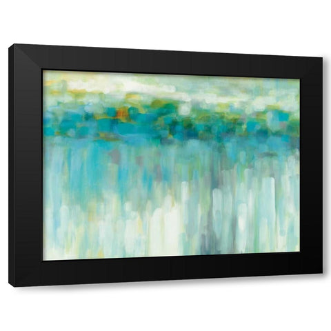 Lights on the Beach Black Modern Wood Framed Art Print by Parker, Karen Lorena