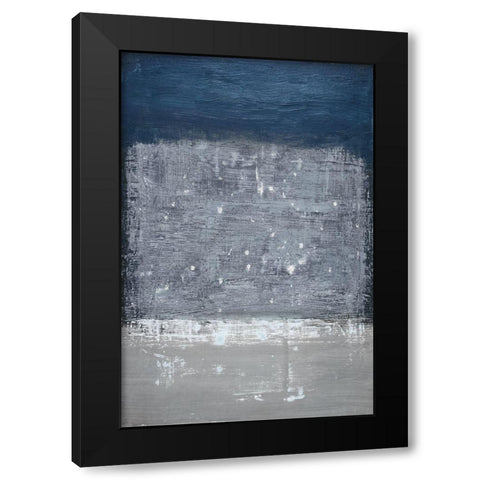 Astral Blues Black Modern Wood Framed Art Print by Gold, Caroline
