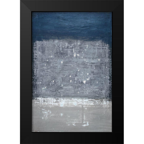 Astral Blues Black Modern Wood Framed Art Print by Gold, Caroline