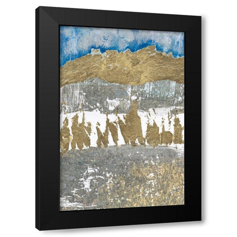 Gold Touch I Black Modern Wood Framed Art Print by Bernsen, Leslie
