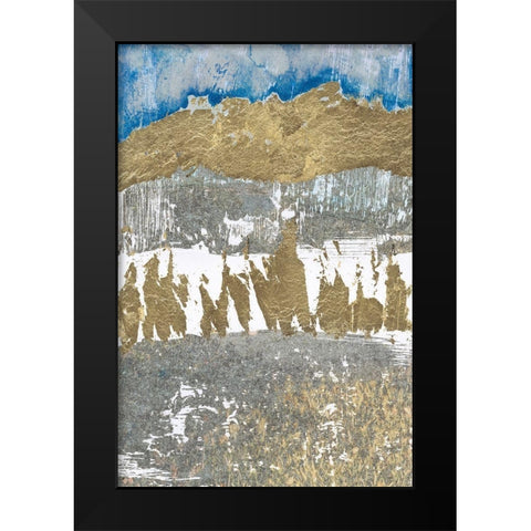 Gold Touch I Black Modern Wood Framed Art Print by Bernsen, Leslie
