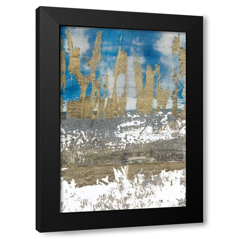 Gold Touch II Black Modern Wood Framed Art Print with Double Matting by Bernsen, Leslie