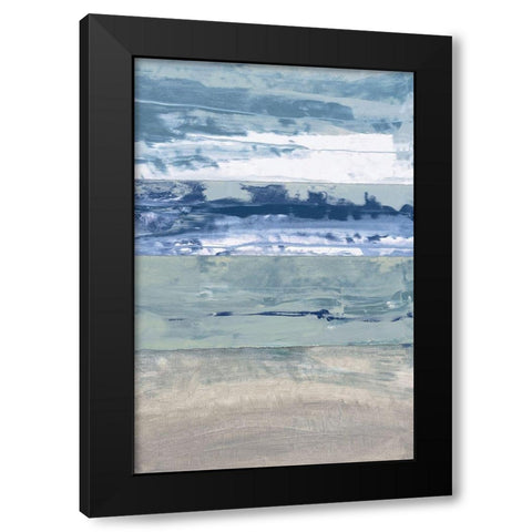 Coastal Hues I Black Modern Wood Framed Art Print by Fields, Laurie