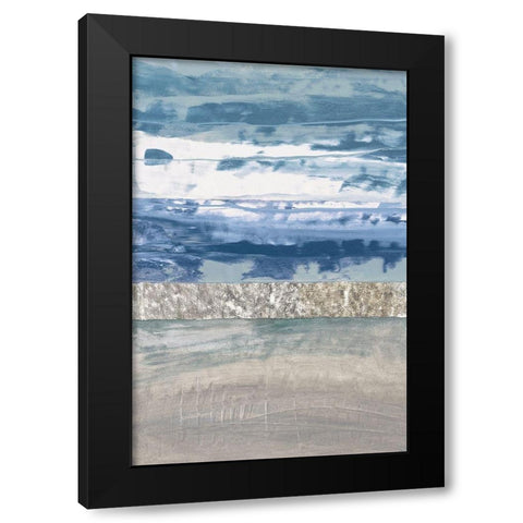 Coastal Hues II Black Modern Wood Framed Art Print with Double Matting by Fields, Laurie