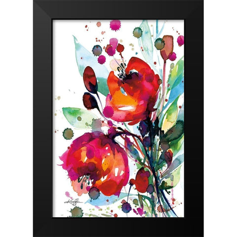Floral Dream I Black Modern Wood Framed Art Print by Stanion, Kathy Morton