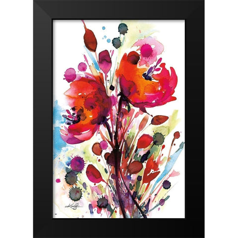 Floral Dream II Black Modern Wood Framed Art Print by Stanion, Kathy Morton