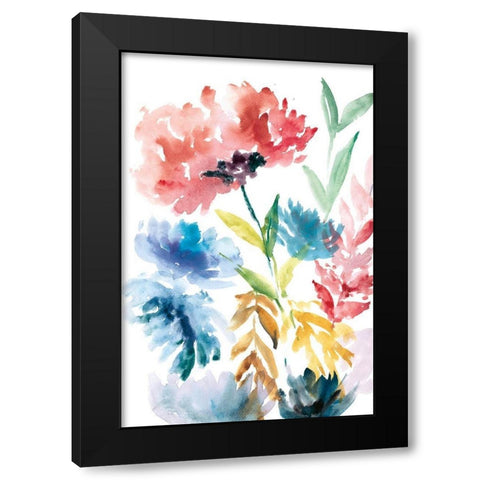 Lush Floral I Black Modern Wood Framed Art Print by Meyers, Rebecca