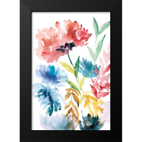 Lush Floral I Black Modern Wood Framed Art Print by Meyers, Rebecca