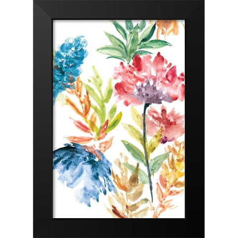 Lush Floral II Black Modern Wood Framed Art Print by Meyers, Rebecca
