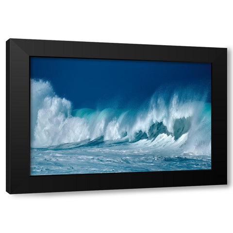 Breaking Waves Black Modern Wood Framed Art Print by Frates, Dennis