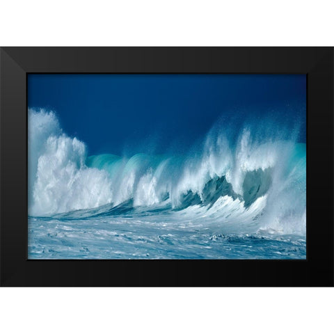 Breaking Waves Black Modern Wood Framed Art Print by Frates, Dennis