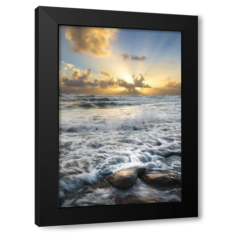 Crash Black Modern Wood Framed Art Print by Celebrate Life Gallery