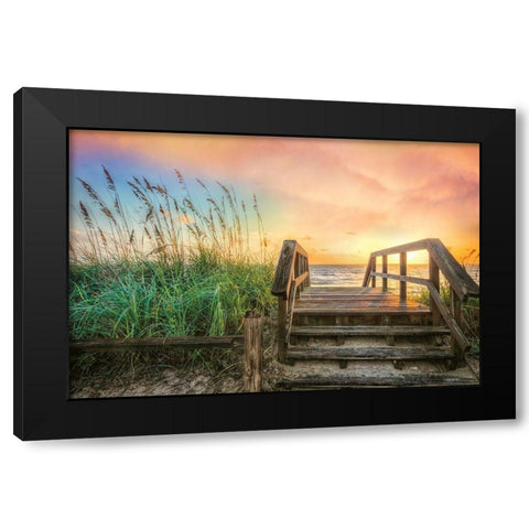 Walk Into Sunrise Black Modern Wood Framed Art Print by Celebrate Life Gallery