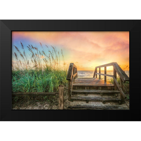 Walk Into Sunrise Black Modern Wood Framed Art Print by Celebrate Life Gallery