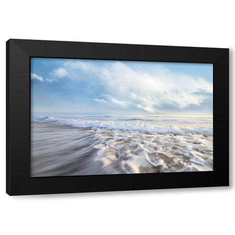 Seafoam Black Modern Wood Framed Art Print with Double Matting by Celebrate Life Gallery,