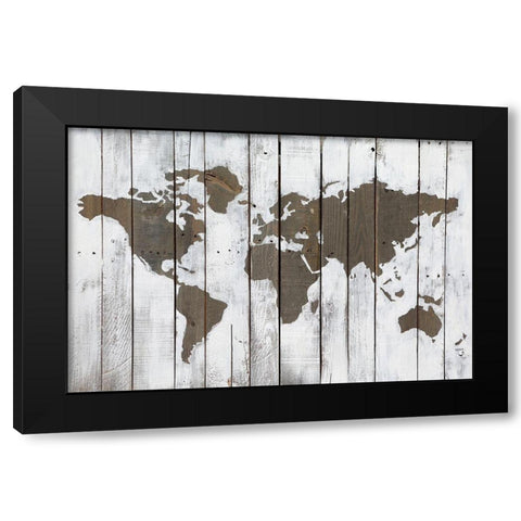 Weathered World Black Modern Wood Framed Art Print with Double Matting by Bassin, Charlotte