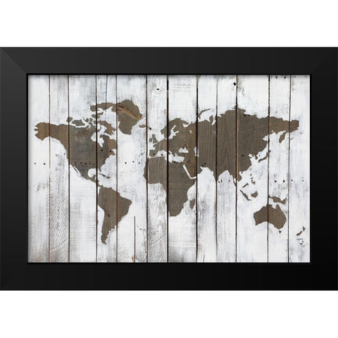 Weathered World Black Modern Wood Framed Art Print by Bassin, Charlotte