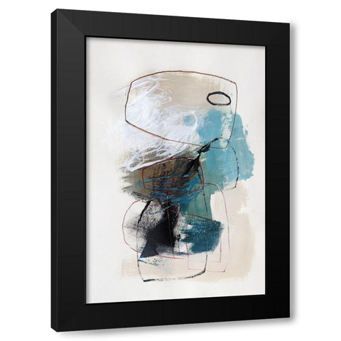 In The Middle I Black Modern Wood Framed Art Print with Double Matting by Barnes, Natasha