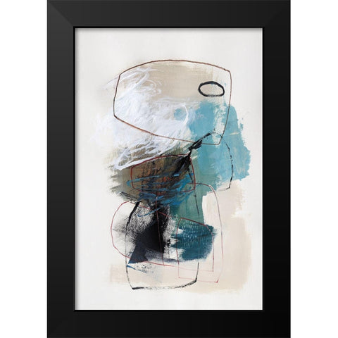 In The Middle I Black Modern Wood Framed Art Print by Barnes, Natasha