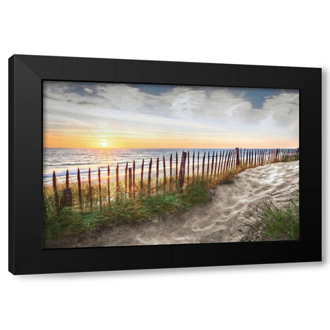 White Sands At Sunset Black Modern Wood Framed Art Print with Double Matting by Celebrate Life Gallery