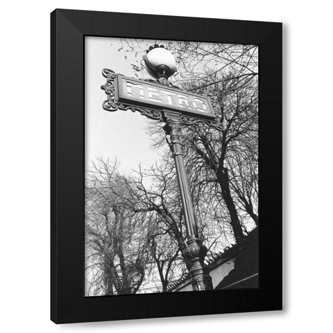 Metro Black Modern Wood Framed Art Print by Davidson, Clay