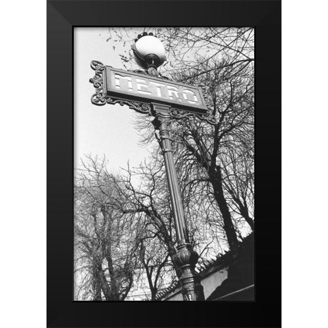 Metro Black Modern Wood Framed Art Print by Davidson, Clay