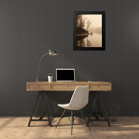 Quiet Seclusion II Black Modern Wood Framed Art Print by Harris, Keith