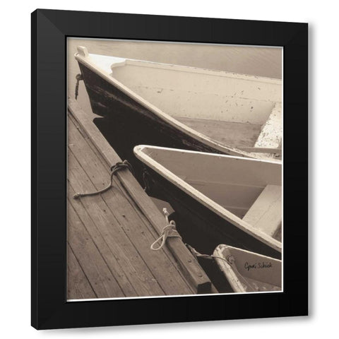 Docked Black Modern Wood Framed Art Print by Schick, Cyndi