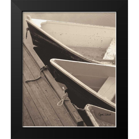 Docked Black Modern Wood Framed Art Print by Schick, Cyndi