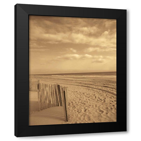 Sand Escape Black Modern Wood Framed Art Print with Double Matting by Recent Developments, LLC