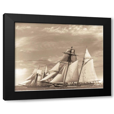 Maiden Voyage II Black Modern Wood Framed Art Print by Stevens, David