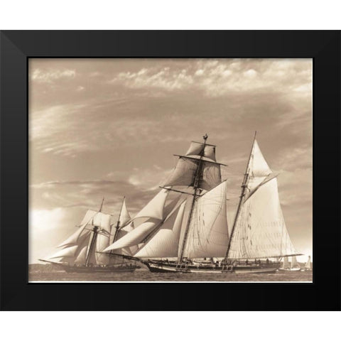 Maiden Voyage II Black Modern Wood Framed Art Print by Stevens, David