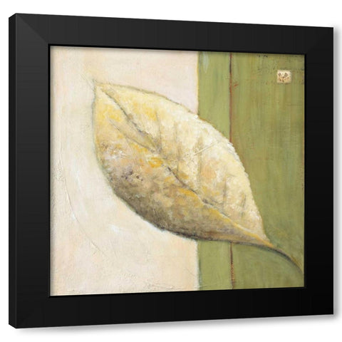 Leaf Impression - Olive Black Modern Wood Framed Art Print with Double Matting by Salemink-Roos, Ursula