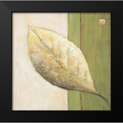 Leaf Impression - Olive Black Modern Wood Framed Art Print by Salemink-Roos, Ursula