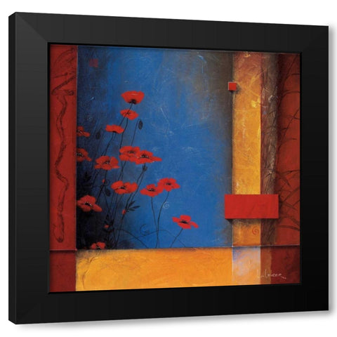 Mystic Journey Black Modern Wood Framed Art Print with Double Matting by Li-Leger, Don