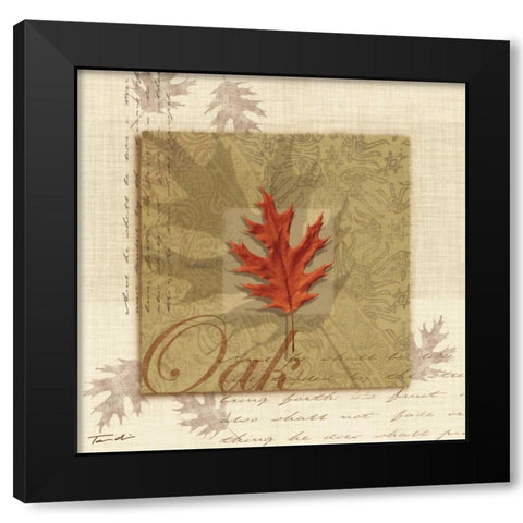 Oak Black Modern Wood Framed Art Print by Venter, Tandi