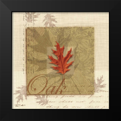 Oak Black Modern Wood Framed Art Print by Venter, Tandi