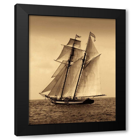 Under Sail II Black Modern Wood Framed Art Print by LeBlanc, Frederick J.