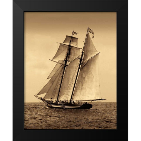 Under Sail II Black Modern Wood Framed Art Print by LeBlanc, Frederick J.