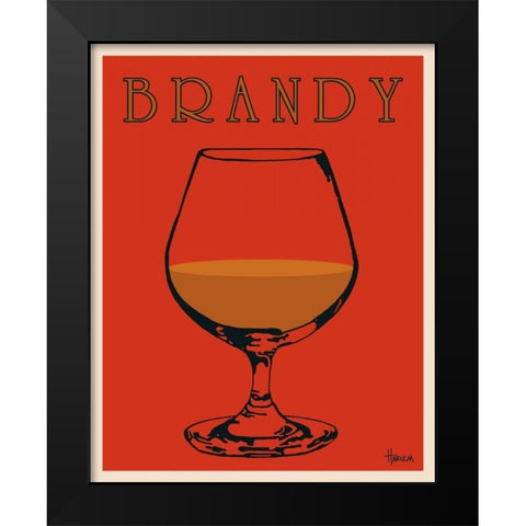 Brandy Black Modern Wood Framed Art Print by Harlem, Lee