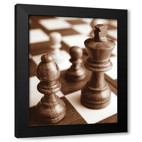 Chess Black Modern Wood Framed Art Print with Double Matting by Maihara/Watt, Jeff/Boyce