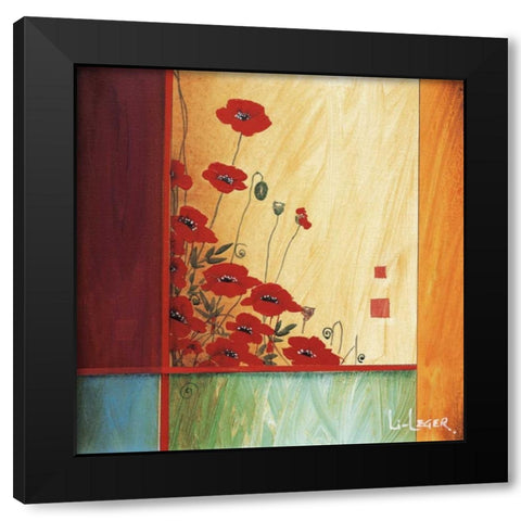 Along the Garden Wall Black Modern Wood Framed Art Print by Li-Leger, Don