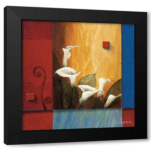 Tranquil Garden Black Modern Wood Framed Art Print by Li-Leger, Don