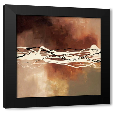 Copper Melody I Black Modern Wood Framed Art Print with Double Matting by Maitland, Laurie