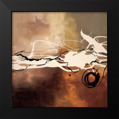 Copper Melody II Black Modern Wood Framed Art Print by Maitland, Laurie