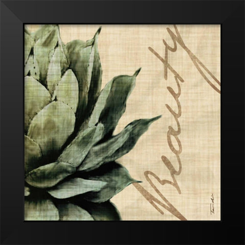 Beauty Black Modern Wood Framed Art Print by Venter, Tandi