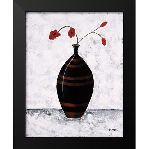 Eregansu II Black Modern Wood Framed Art Print by Sewell, Krista