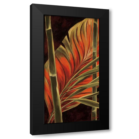 Makatea Leaves II Black Modern Wood Framed Art Print with Double Matting by St. Amant, Yvette