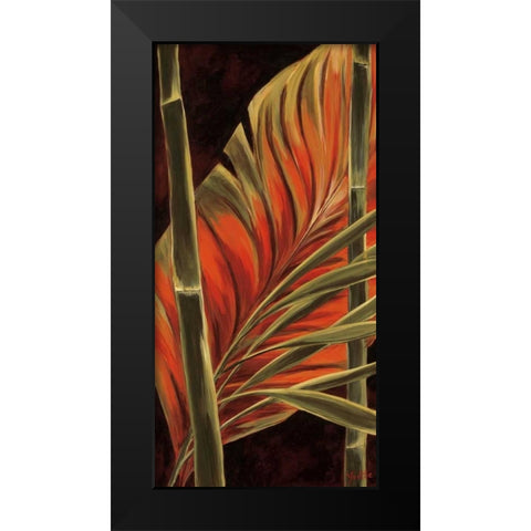 Makatea Leaves II Black Modern Wood Framed Art Print by St. Amant, Yvette
