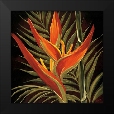 Birds of Paradise I Black Modern Wood Framed Art Print by St. Amant, Yvette